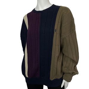 Vintage Oversized Slouchy Knit Boyfriend Dad Grandpa Sweater Dark Academia